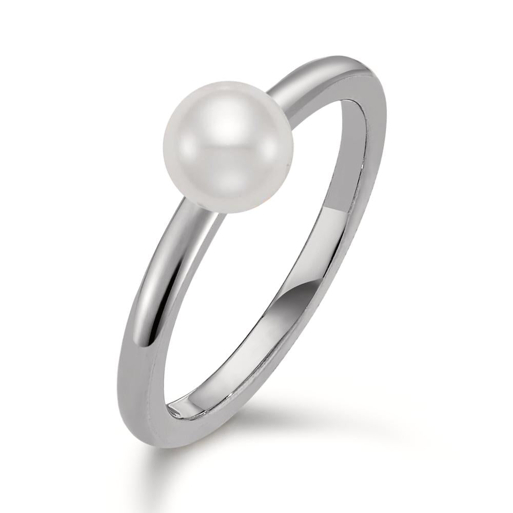 Anillo de dedo Acero inoxidable Perla de concha – Rhomberg Schmuck