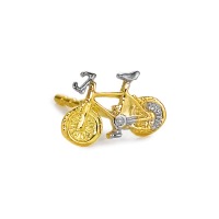 Pendientes 1ud 750/oro amarillo de 18 quilates Bicicleta de montaña-188231