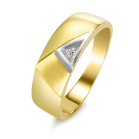 Anillo de dedo 750/oro amarillo de 18 quilates Diamante 0.005 ct, w-si