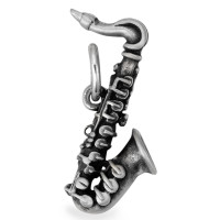 Colgante Plata Patinado saxofón