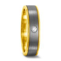 Anillo de pareja Titanio, 750/oro amarillo de 18 quilates Diamante 0.05 ct, w-si-534118