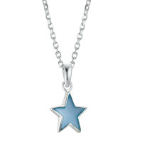 Collar con colgante Plata Madre perla estrella 36-38 cm Ø10 mm-572142