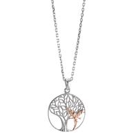 Collar con colgante Plata Rosa Bicolor árbol de la vida 40-42 cm-589621
