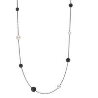Collar Acero inoxidable, Aluminio Negro Recubierto de IP Perla de concha 70 cm Ø8 mm-595277