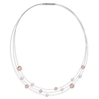 Collar Acero inoxidable, Aluminio Perla de concha 42 cm-595953