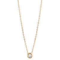 Collar 750/oro amarillo de 18 quilates Diamante 0.05 ct, w-si 40-42 cm-605633