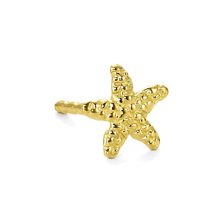 Pendientes 1ud 750/oro amarillo de 18 quilates estrella de mar