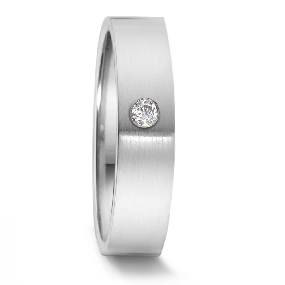 Anillo de pareja Acero inoxidable Diamante 0.04 ct, tw-si