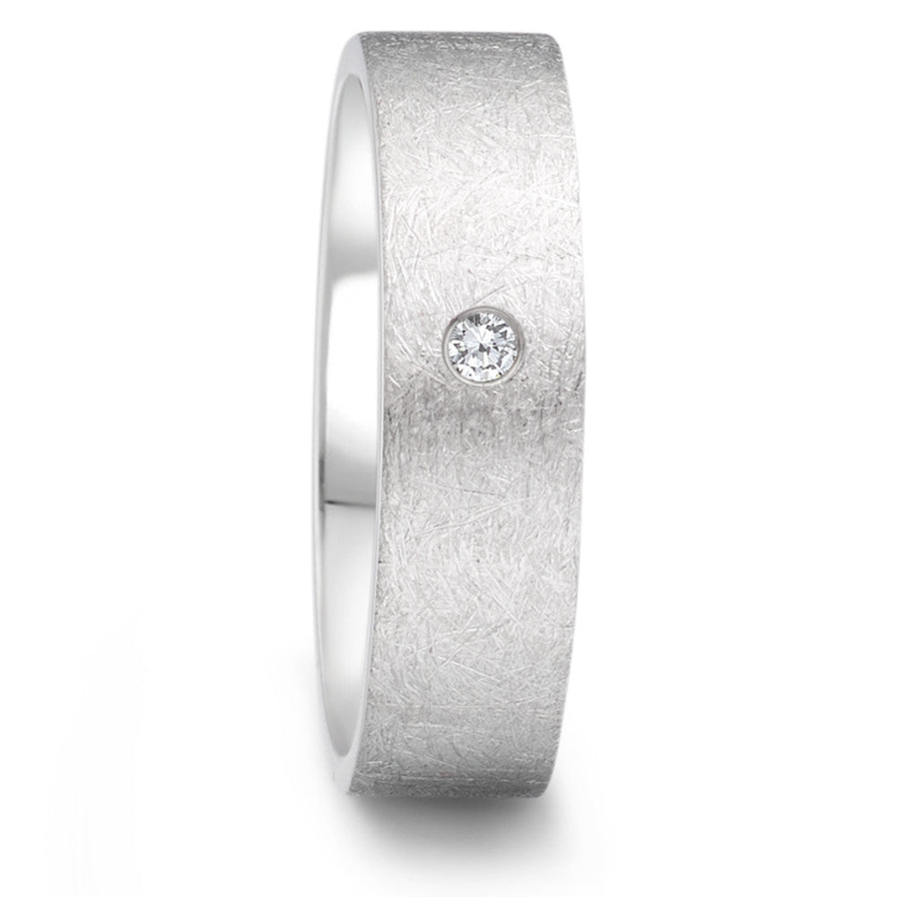 Anillo de pareja Acero inoxidable Diamante 0.04 ct, tw-si