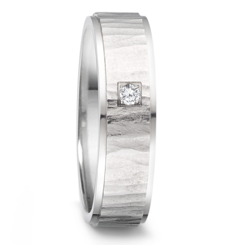 Anillo de pareja Acero inoxidable Diamante 0.06 ct, tw-si