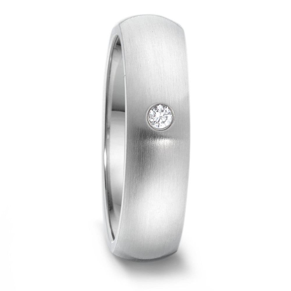 Anillo de dedo Acero inoxidable Diamante 0.04 ct, tw-si