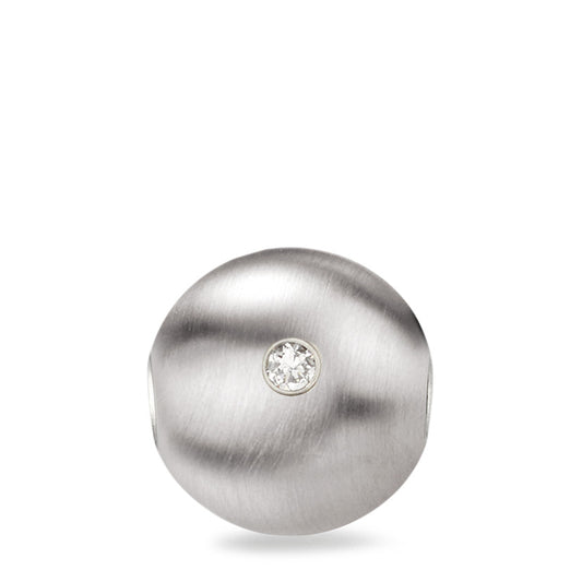 Colgante Acero inoxidable Diamante 0.02 ct, tw-si Ø12 mm