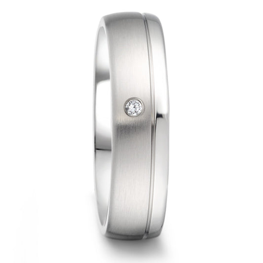 Anillo de pareja Acero inoxidable Diamante 0.02 ct, tw-si