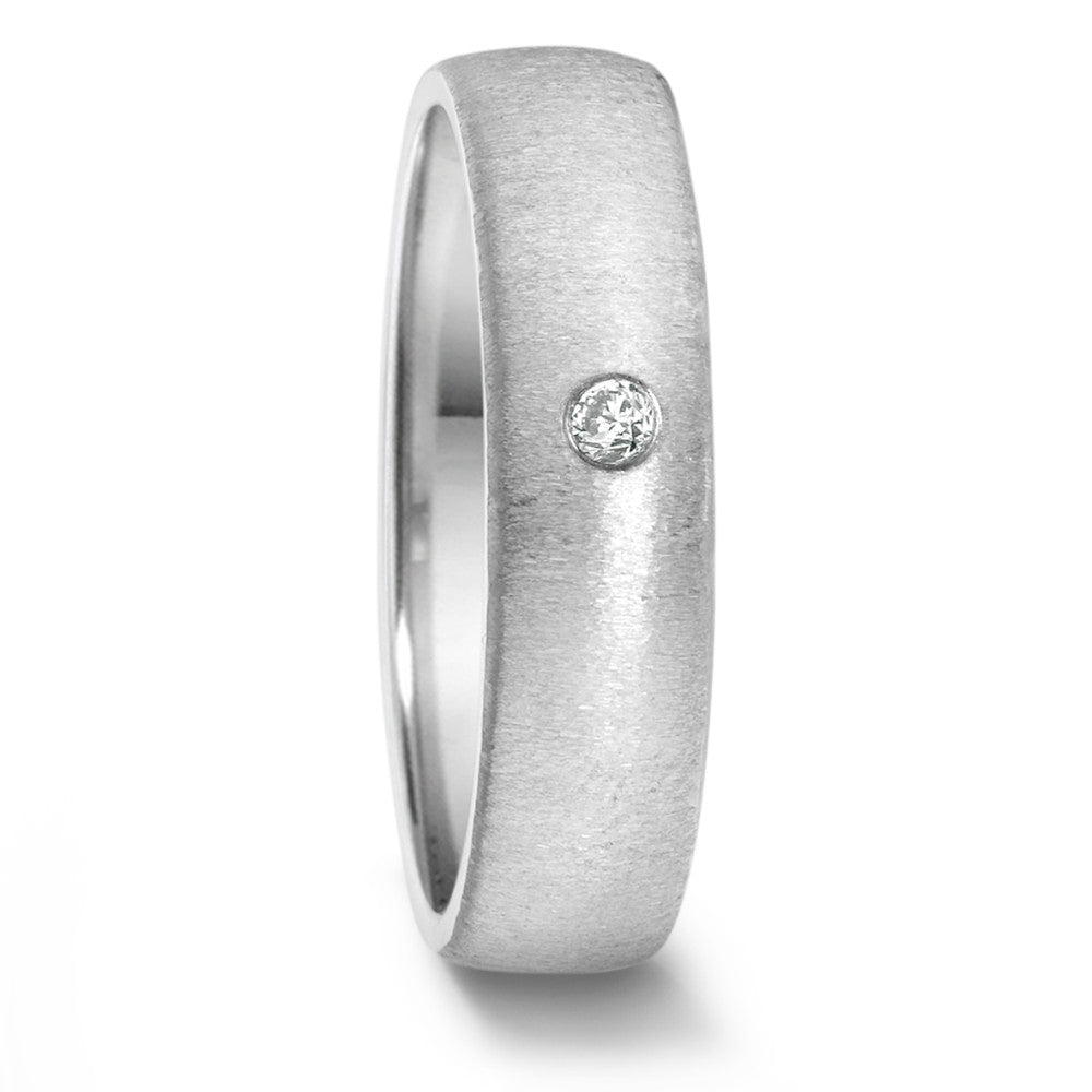 Anillo de pareja Acero inoxidable Diamante 0.04 ct, tw-si