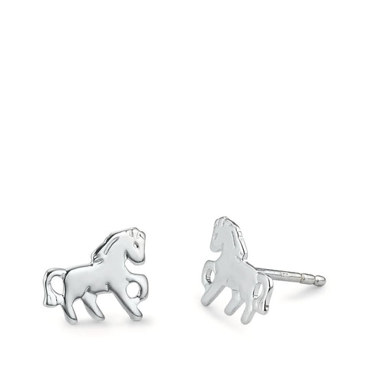 Pendientes Plata Rodio plateado Caballo