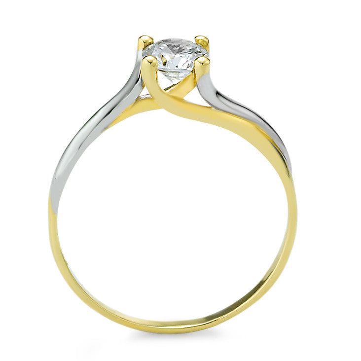 Anillo solitario Oro amarillo de 375/9K Circonita