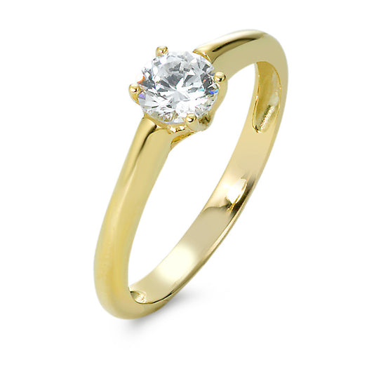 Anillo solitario Oro amarillo de 375/9K Circonita