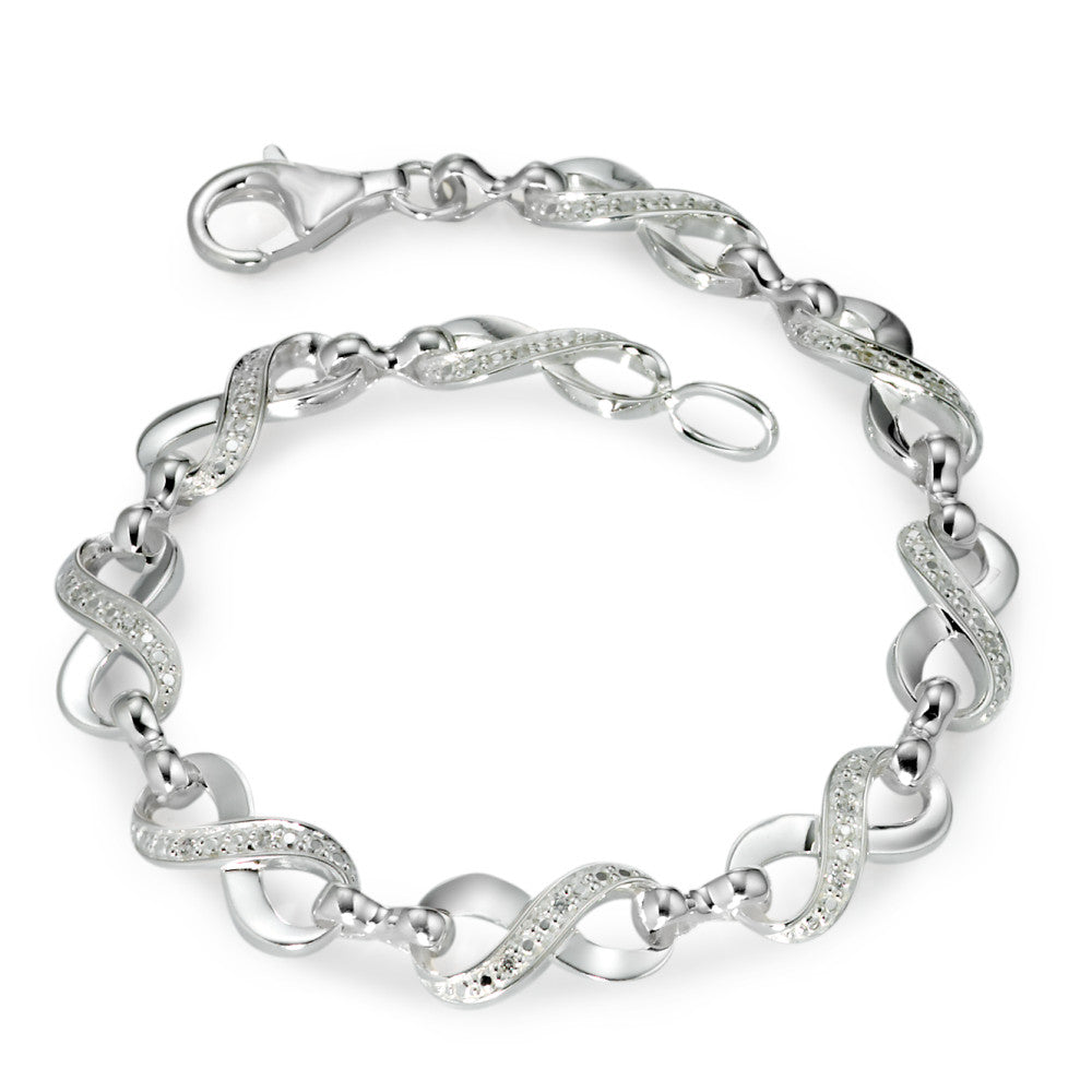 Pulsera Plata Circonita 19 cm