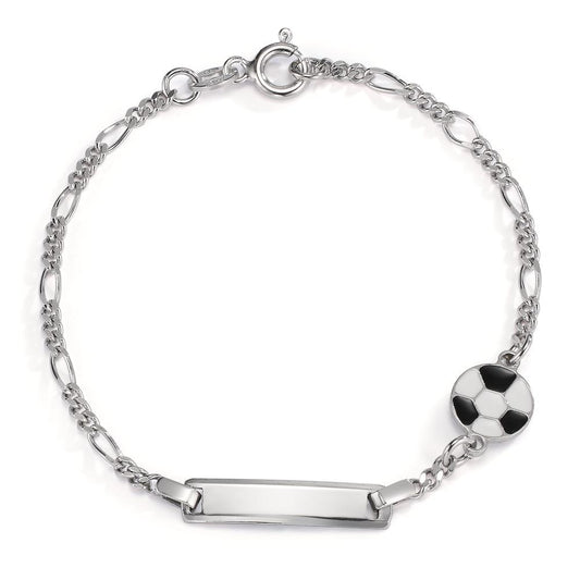 Pulsera grabada Plata Rodio plateado Fútbol americano 14-16 cm