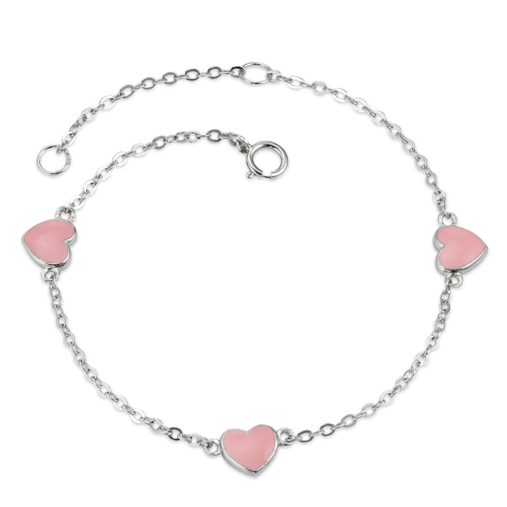 Pulsera Plata Corazón 14-16 cm