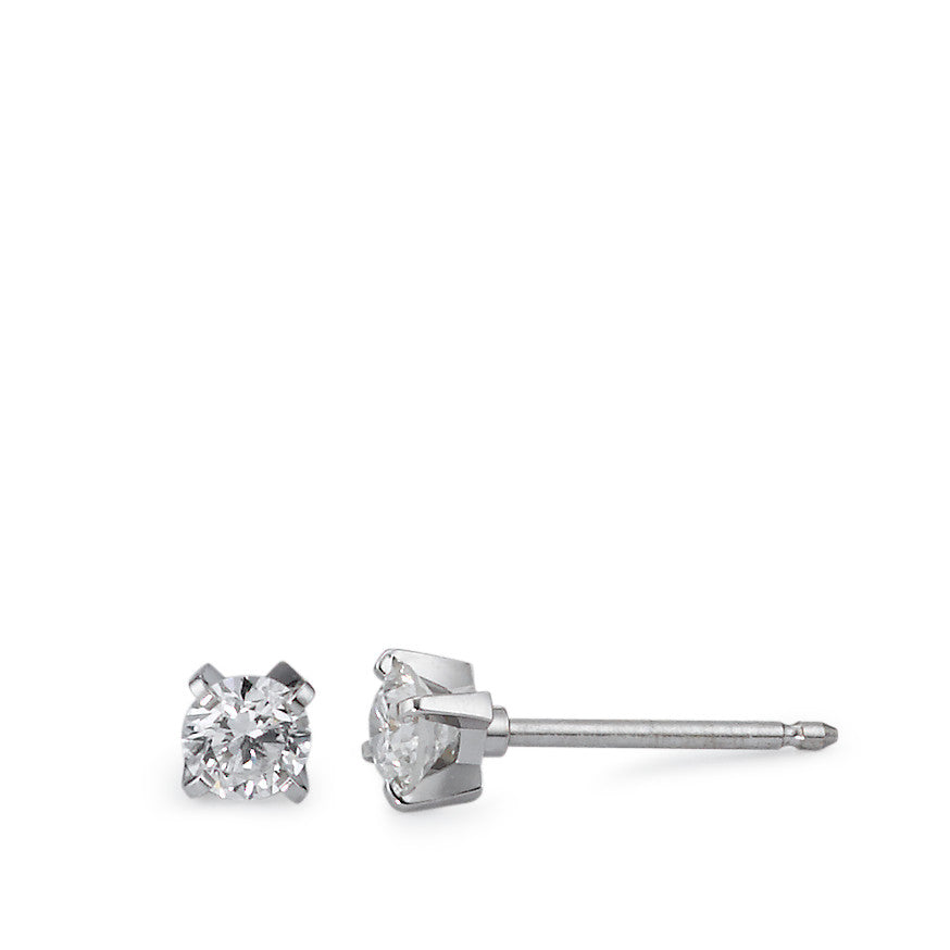 Pendientes 750/oro blanco de 18 quilates Diamante 0.20 ct, 2 piedras, w-si