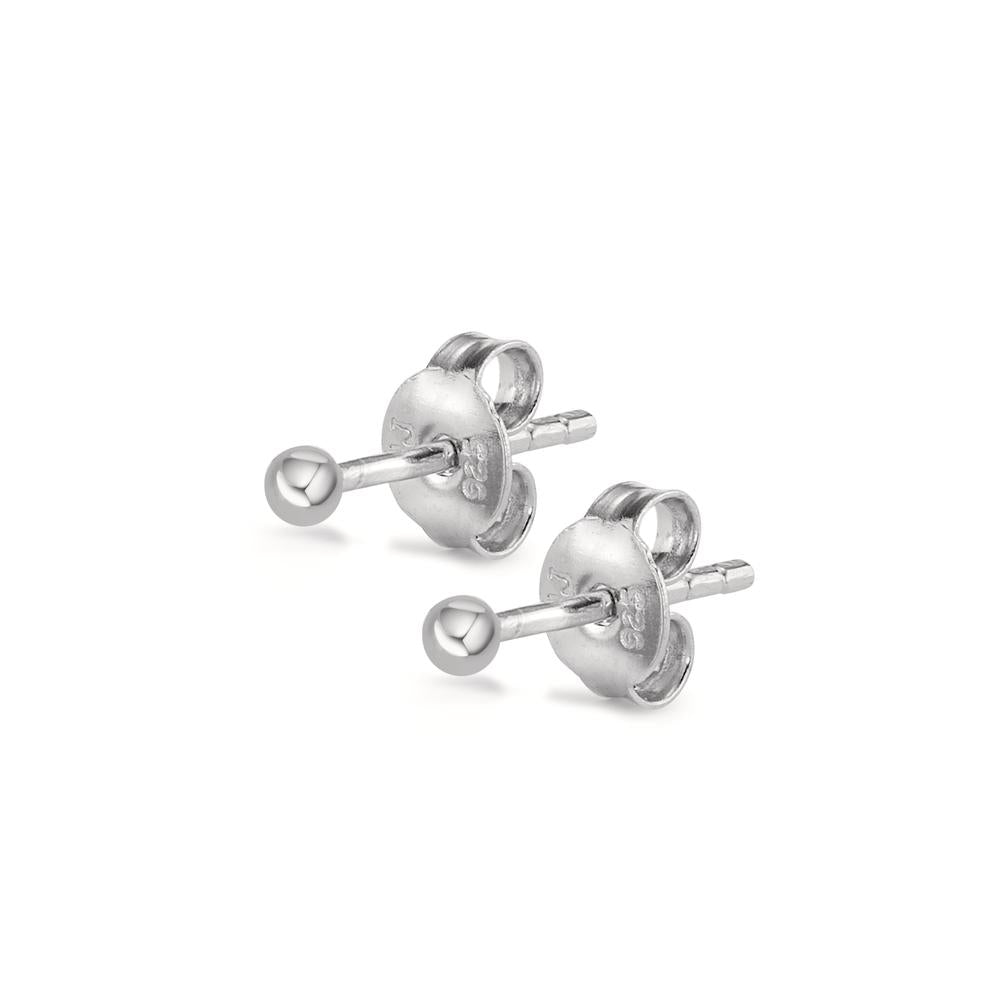 Pendientes Plata Rodio plateado Ø2 mm