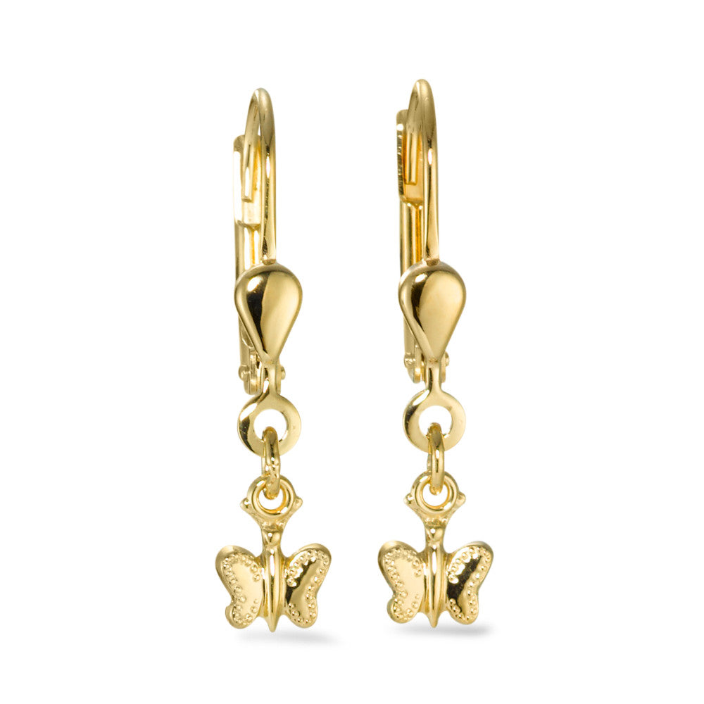 Pendientes 750/oro amarillo de 18 quilates Mariposa