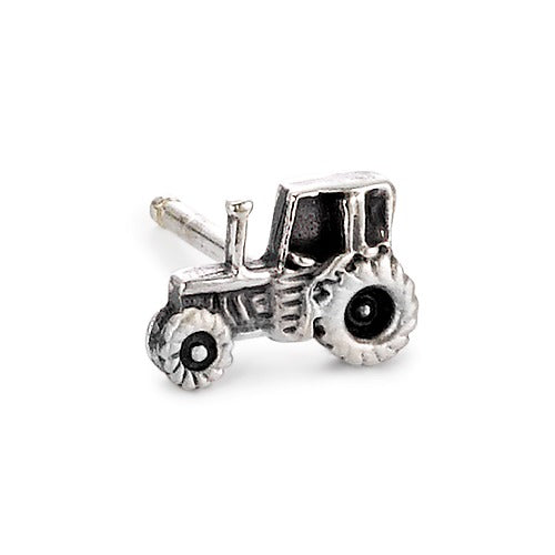 Pendientes 1ud Plata Patinado Tractor