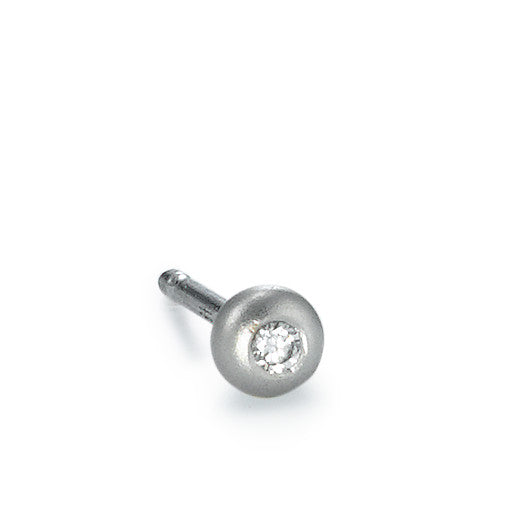 Pendientes 1ud 950 platino Diamante 0.02 ct, w-si Ø4 mm