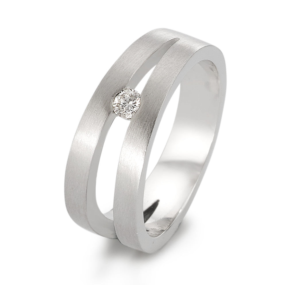 Anillo de dedo 950 platino Diamante 0.12 ct, w-si