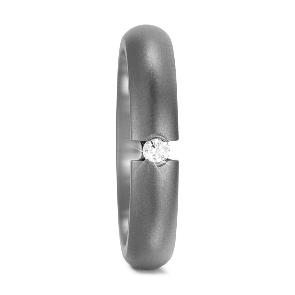 Anillo de pareja Titanio Diamante 0.05 ct, w-si