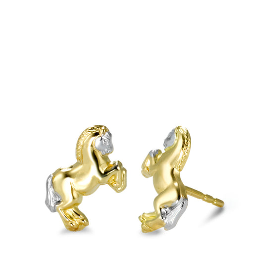 Pendientes 750/oro amarillo de 18 quilates Caballo