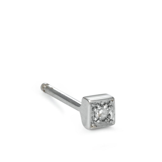 Pendientes 1ud 750/oro blanco de 18 quilates Diamante 0.02 ct, w-si