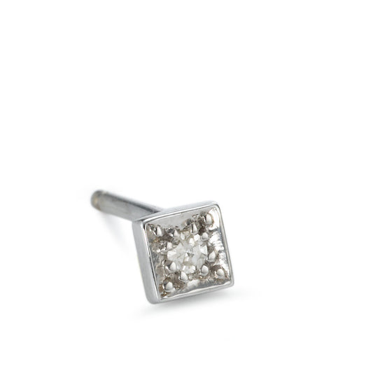 Pendientes 1ud 750/oro blanco de 18 quilates Diamante 0.03 ct, w-si