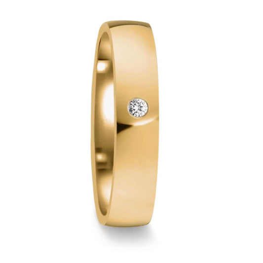 Anillo de pareja 750/oro amarillo de 18 quilates Diamante 0.02 ct, w-si