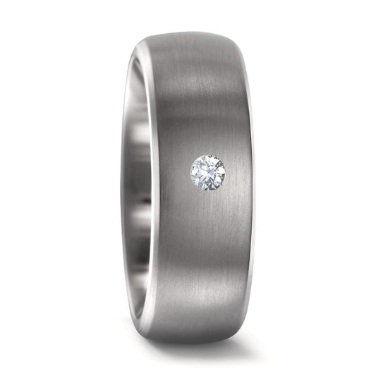 Anillo de pareja Titanio Diamante 0.03 ct, w-si