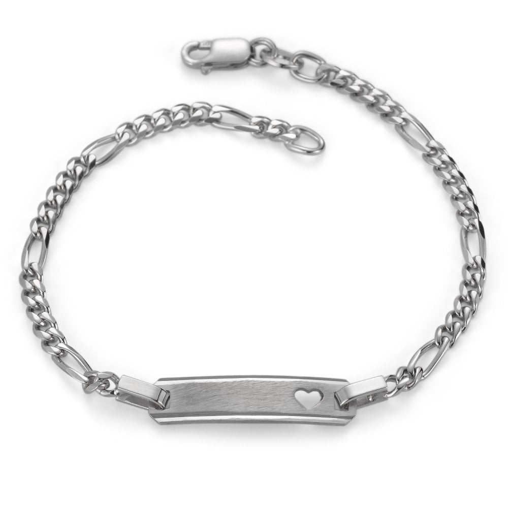 Pulsera grabada Plata Rodio plateado 16 cm