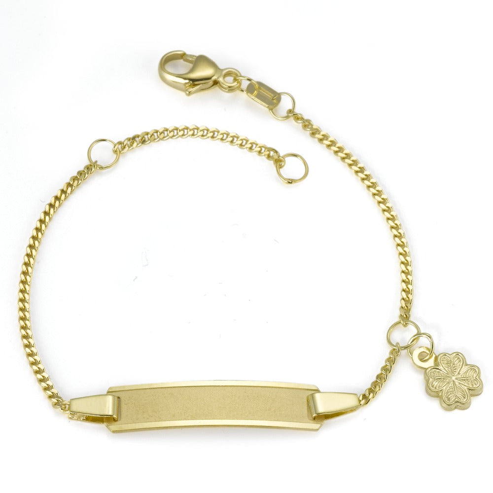 Pulsera grabada Oro amarillo de 585/14 kt. Trébol 12-14 cm