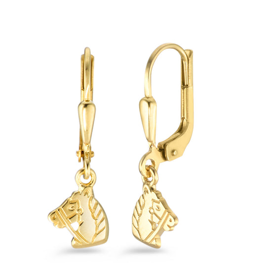 Pendientes 750/oro amarillo de 18 quilates Caballo