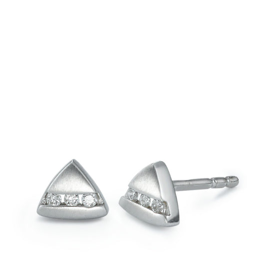 Pendientes 750/oro blanco de 18 quilates Diamante 0.05 ct, 6 piedras, w-si