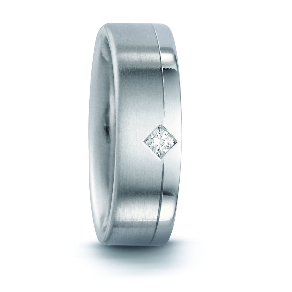 Anillo de dedo 950 platino Diamante 0.07 ct, w-si