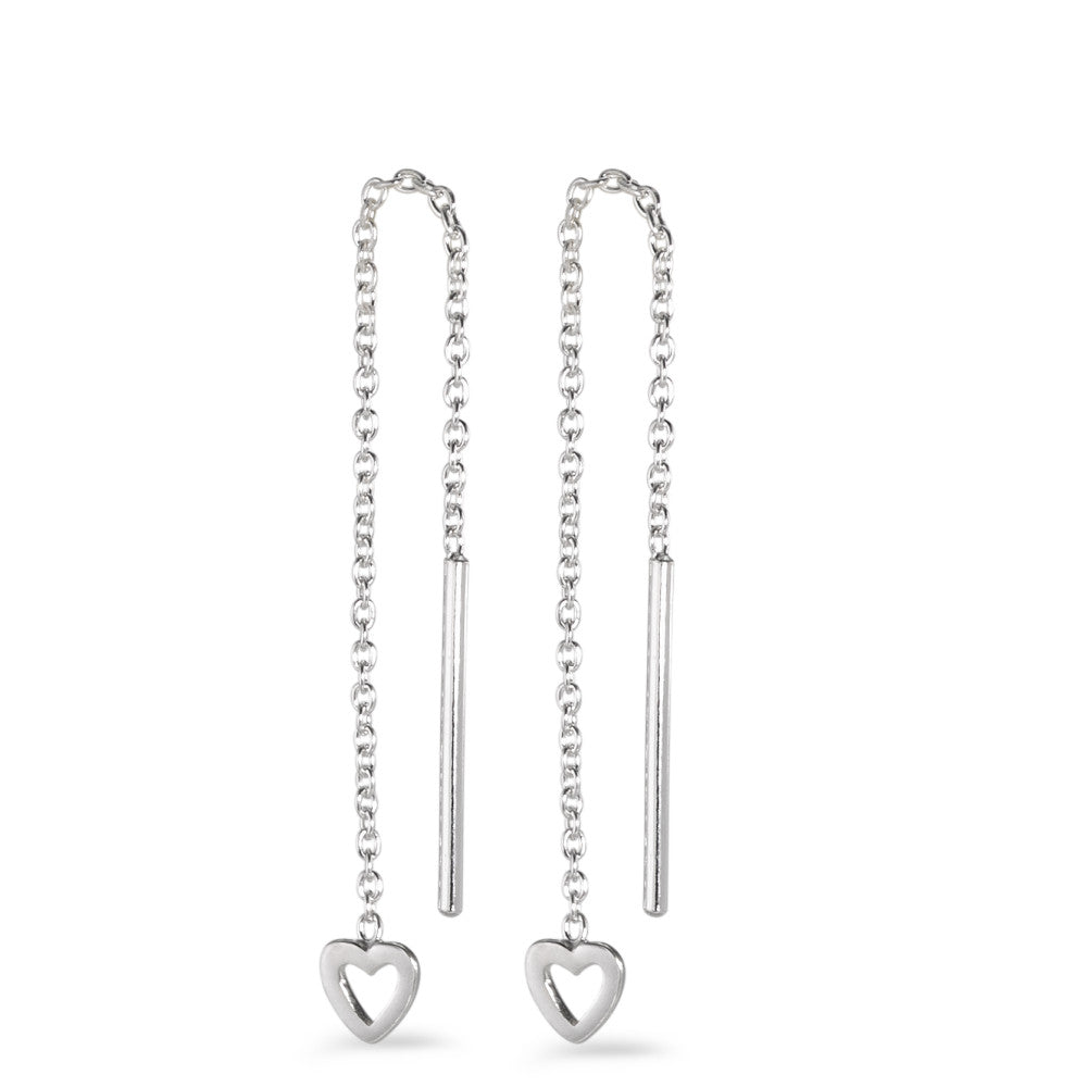 Aretes Plata Corazón 54 cm