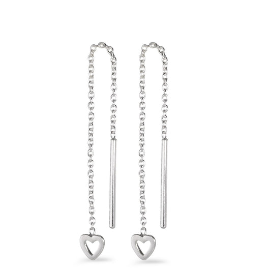 Aretes Plata Corazón 54 cm