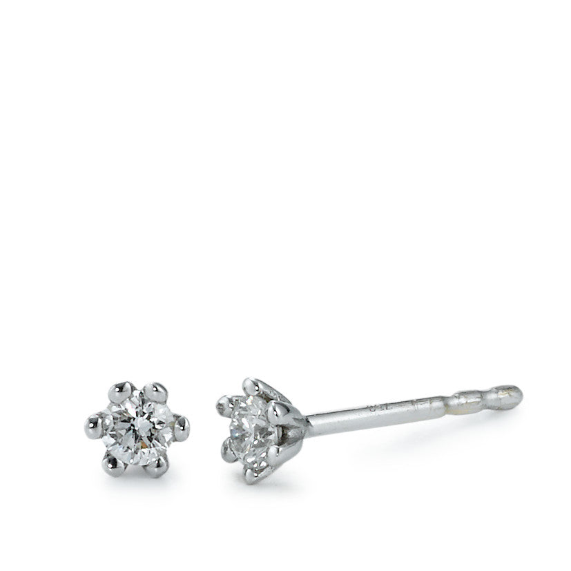 Pendientes 750/oro blanco de 18 quilates Diamante 0.15 ct, 2 piedras, w-si