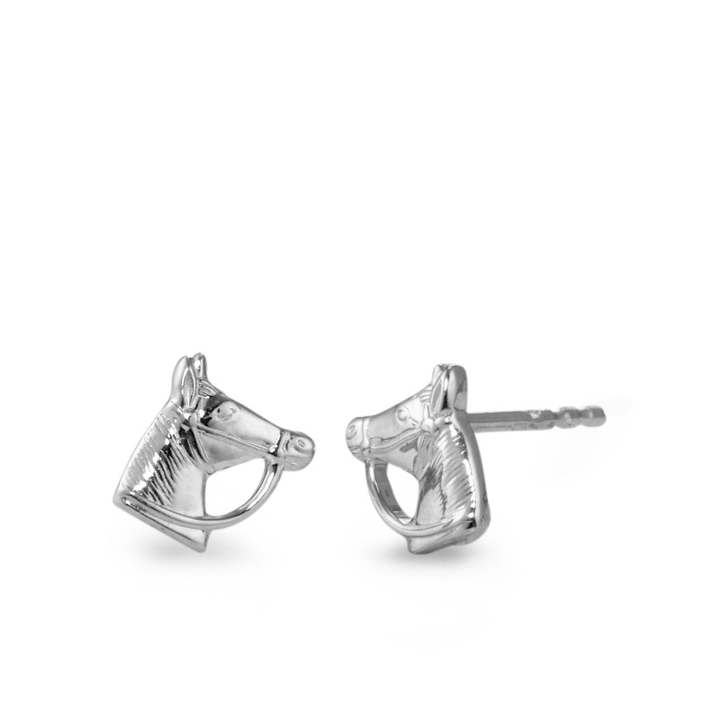 Pendientes Plata Rodio plateado Caballo