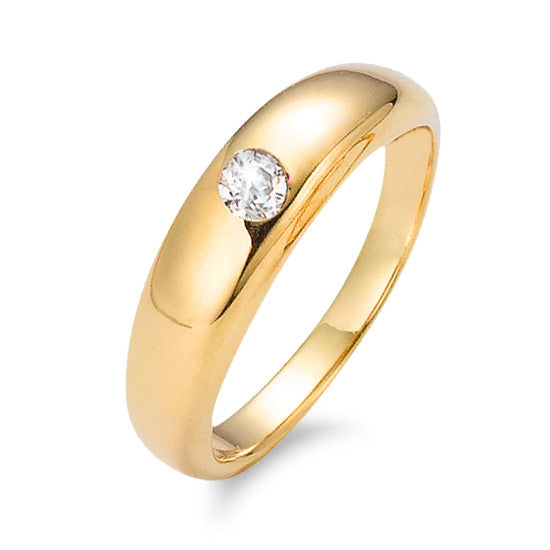 Anillo de bautizo 750/oro amarillo de 18 quilates Circonita Ø12 mm