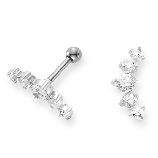 Piercing Acero inoxidable Cristal 5 piedras