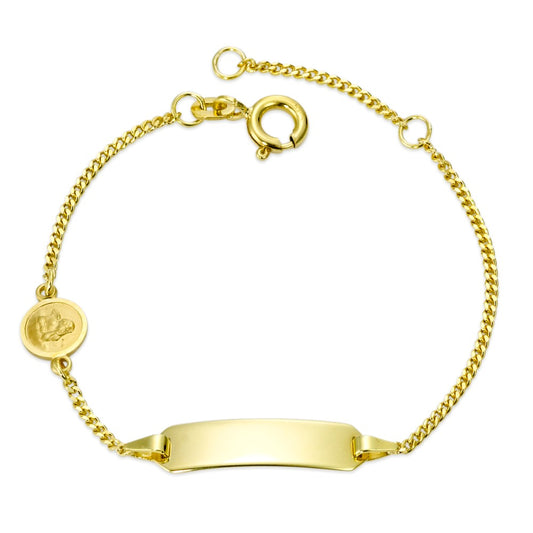 Pulsera grabada Oro amarillo de 585/14 kt. Ángel guardian 12-14 cm