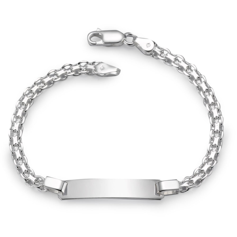 Pulsera grabada Plata 18 cm