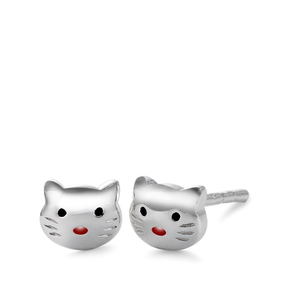 Pendientes Plata Rodio plateado Gato